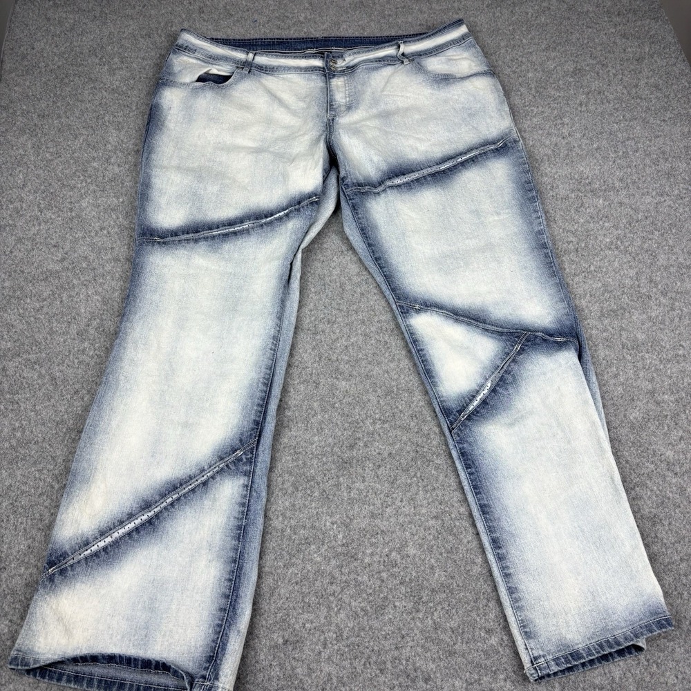 Vintage FUBU The Collection Jeans Women's 22W Wide Leg Y2K Baggy Streetwear EUC